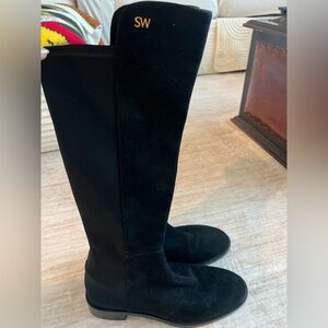 Stuart Weitzman Black Knee-High stretch Women's Boots sz 10.5 used